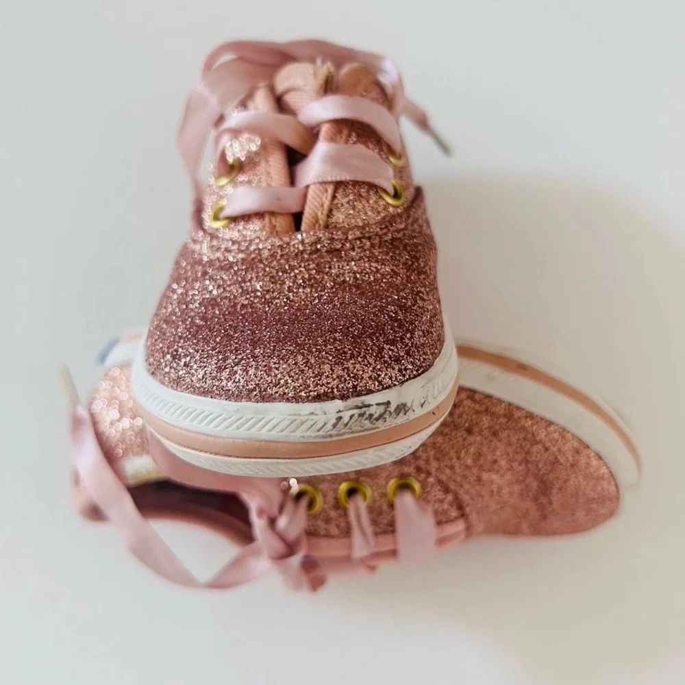 Keds | Kate Spade Glitter Sneaker Baby  Girls Size 4 Pink Low Top Lace Up